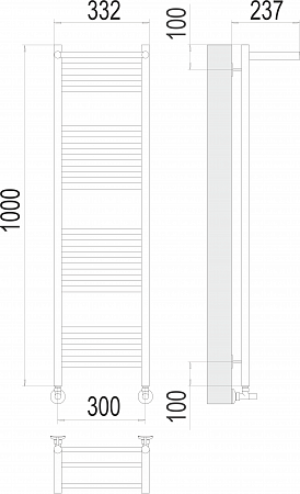 Аврора с/п П20 300х1000 Полотенцесушитель  TERMINUS Якутск - фото 3