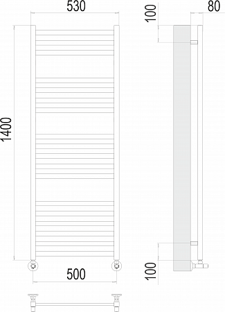 Грета П18 500х1400 Полотенцесушитель  TERMINUS Якутск - фото 3