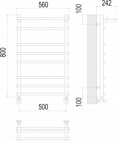 Ватра с/п П8 500х800 Полотенцесушитель  TERMINUS Якутск - фото 3