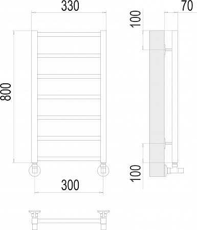 Контур П7 300х800 Полотенцесушитель  TERMINUS Якутск - фото 3