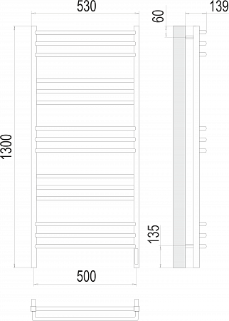 Соренто П15 500х1300 электро (sensor quick touch) Полотенцесушитель  TERMINUS Якутск - фото 3