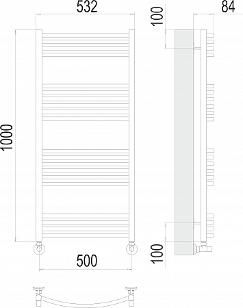 Классик П20 500х1000 Полотенцесушитель  TERMINUS Якутск - фото 3