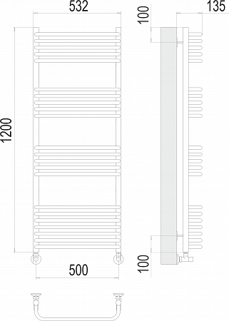 Стандарт П22 500х1200 Полотенцесушитель  TERMINUS Якутск - фото 3