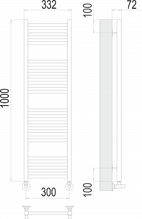 Аврора П20 300х1000 Полотенцесушитель  TERMINUS Якутск - фото 3