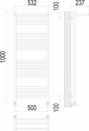 Аврора с/п П20 500х1000 Полотенцесушитель  TERMINUS Якутск - фото 3