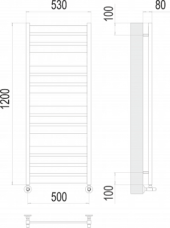 Латте П13 500х1200 Полотенцесушитель  TERMINUS Якутск - фото 3