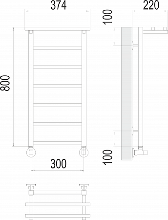 Контур с/п П7 300х800 Полотенцесушитель  TERMINUS Якутск - фото 3