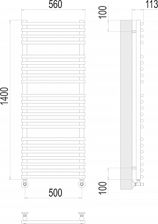 Кремона П22 500х1400 Полотенцесушитель  TERMINUS Якутск - фото 3