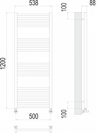 Альба П18 500х1200 Полотенцесушитель  TERMINUS Якутск - фото 3