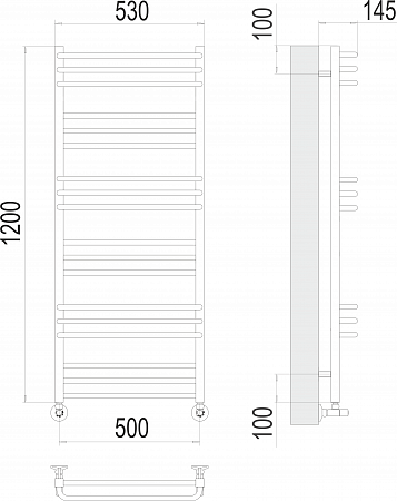 Соренто П18 500х1200 Полотенцесушитель  TERMINUS Якутск - фото 3