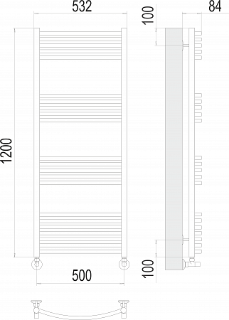 Классик П22 500х1200 Полотенцесушитель  TERMINUS Якутск - фото 3