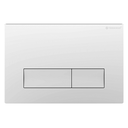 Клавиша смыва для инсталляции Terminus Classic кнопка прямоугольник цвет белый Якутск - фото 1