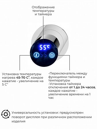 Рондо П2 350х760 электро Полотенцесушитель TERMINUS Нержавеющая сталь Якутск - фото 5