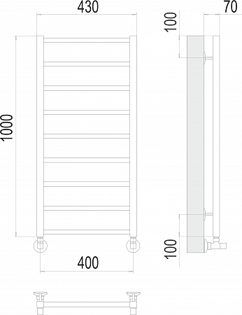 Контур П9 400х1000 Полотенцесушитель  TERMINUS Якутск - фото 3