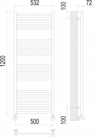 Аврора П22 500х1200 Полотенцесушитель  TERMINUS Якутск - фото 3